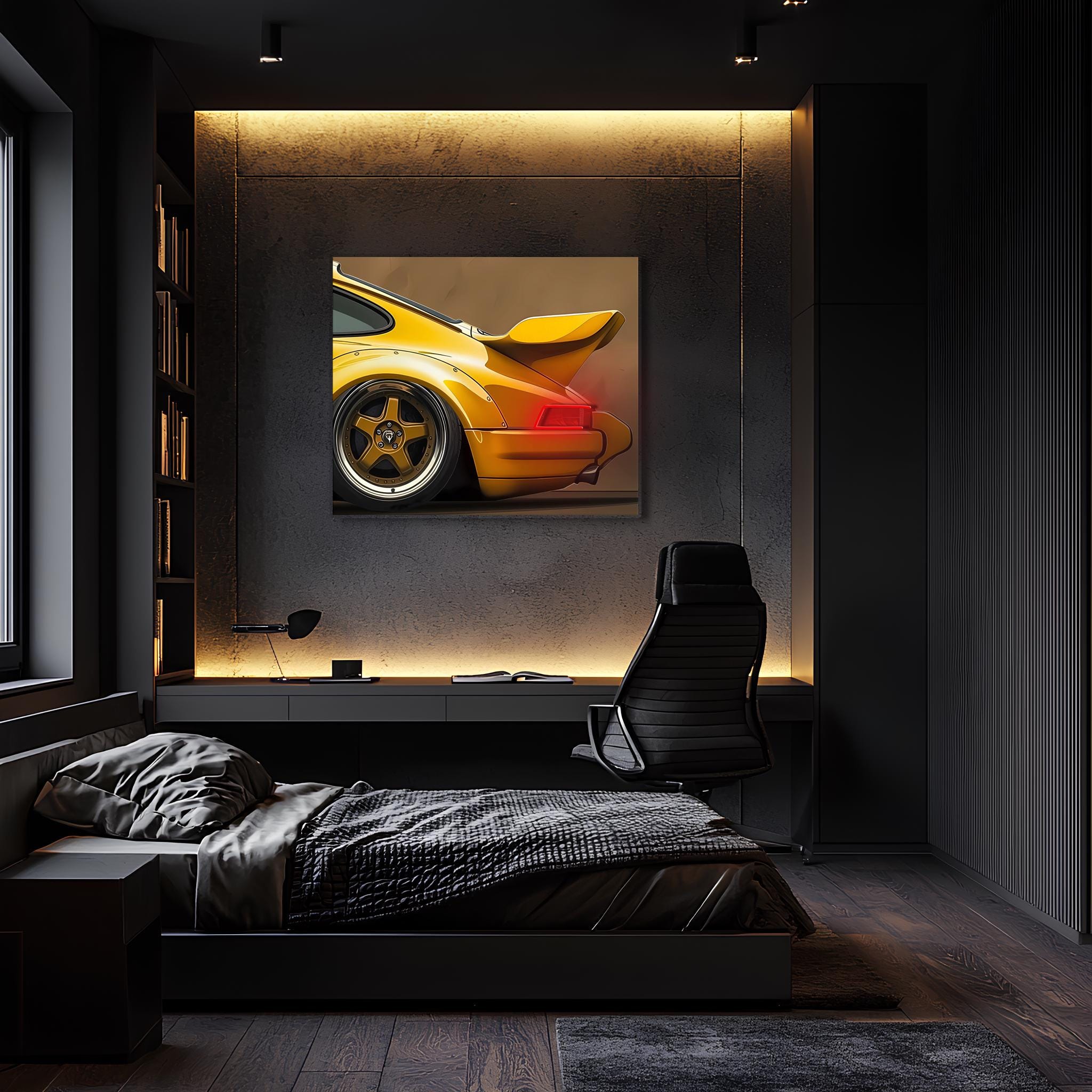 Acrylic UV‑Printed Car Neon Poster with LED Glow – Custom Sizes Available